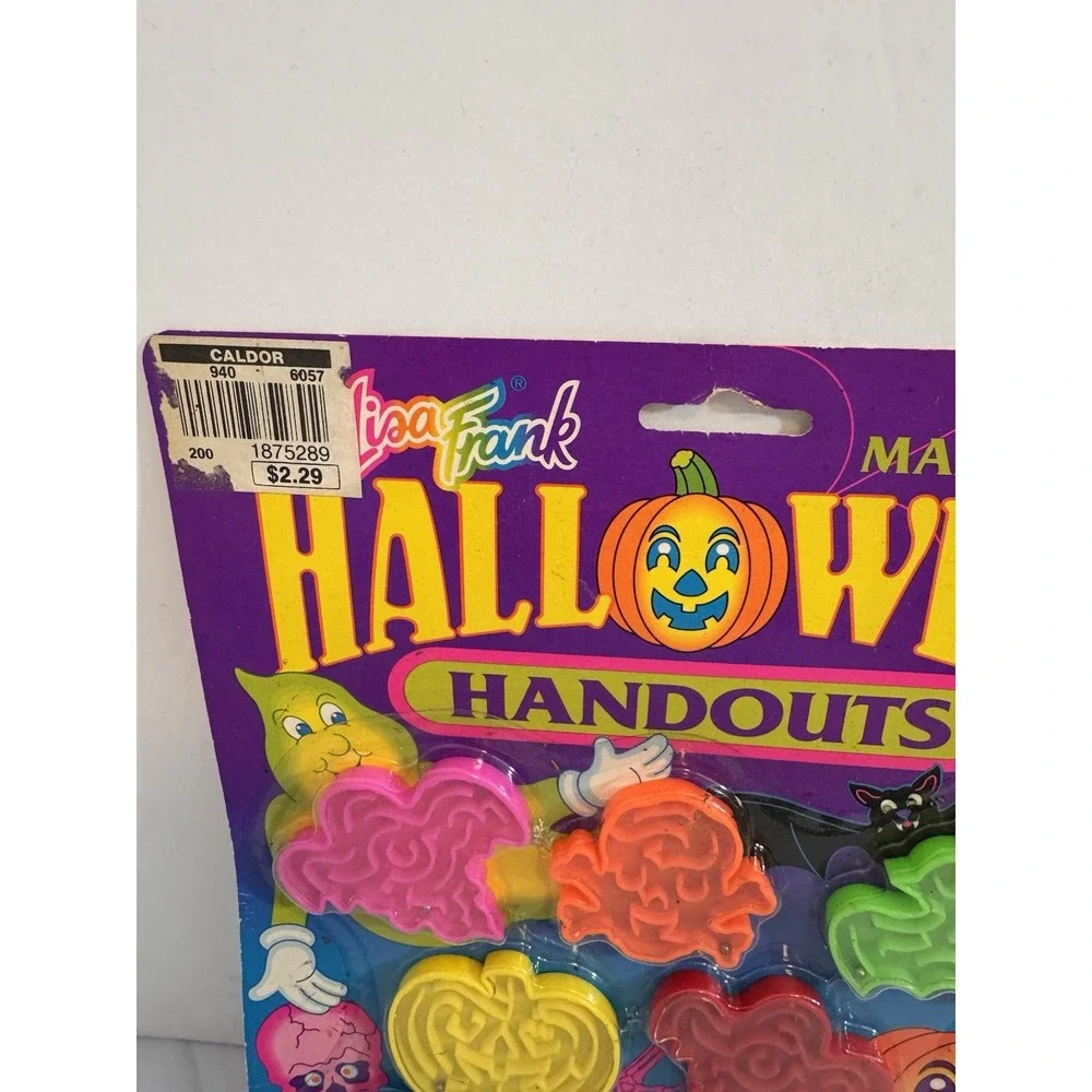 Vintage Lisa Frank‎ Halloween Party Favors 8 Scary Maze Puzzles Never Opened